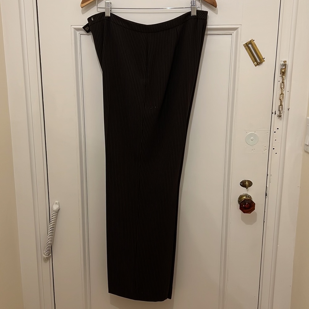 Tahari  Brown Pinstripe Pant Suit - Picture 7 of 10